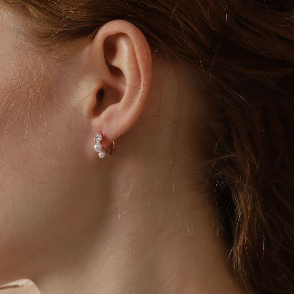 Minimalist Silver925 Jewelry ES089E - Favorite among K-Drama Actresses