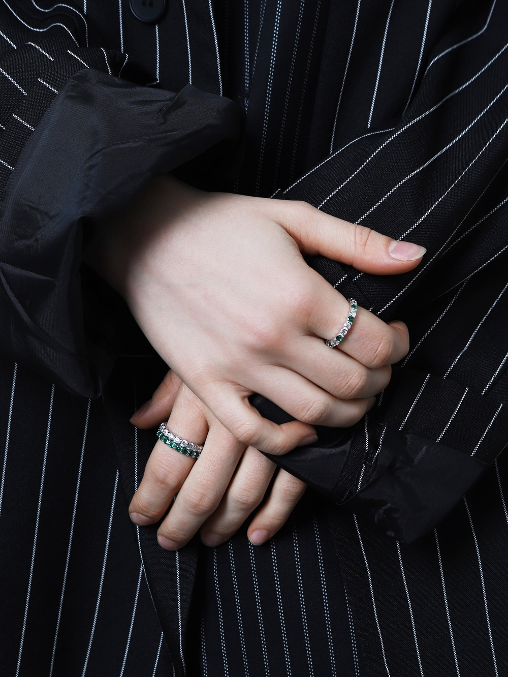 Minimalist Silver925, Cubic Zirconia Jewelry ES131R - Favorite among K-Drama Actresses