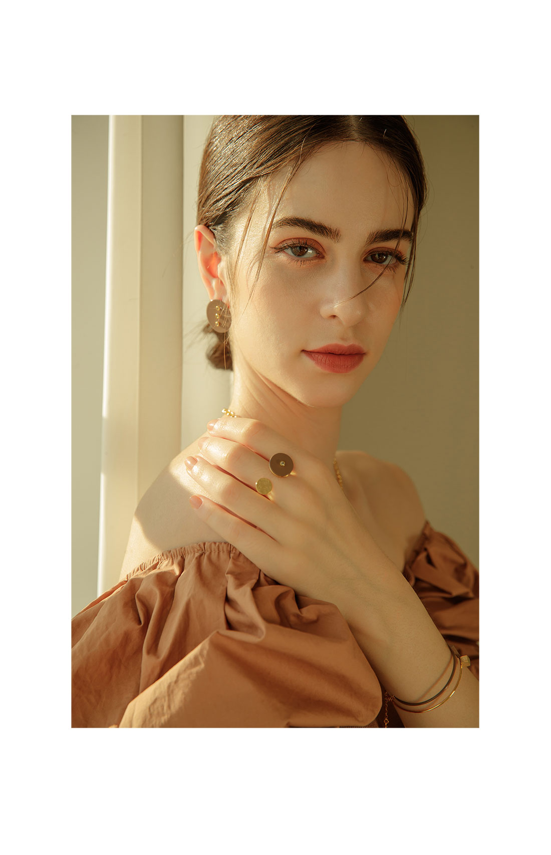 Minimalist Brass Jewelry PB001R - Favorite among K-Drama Actresses