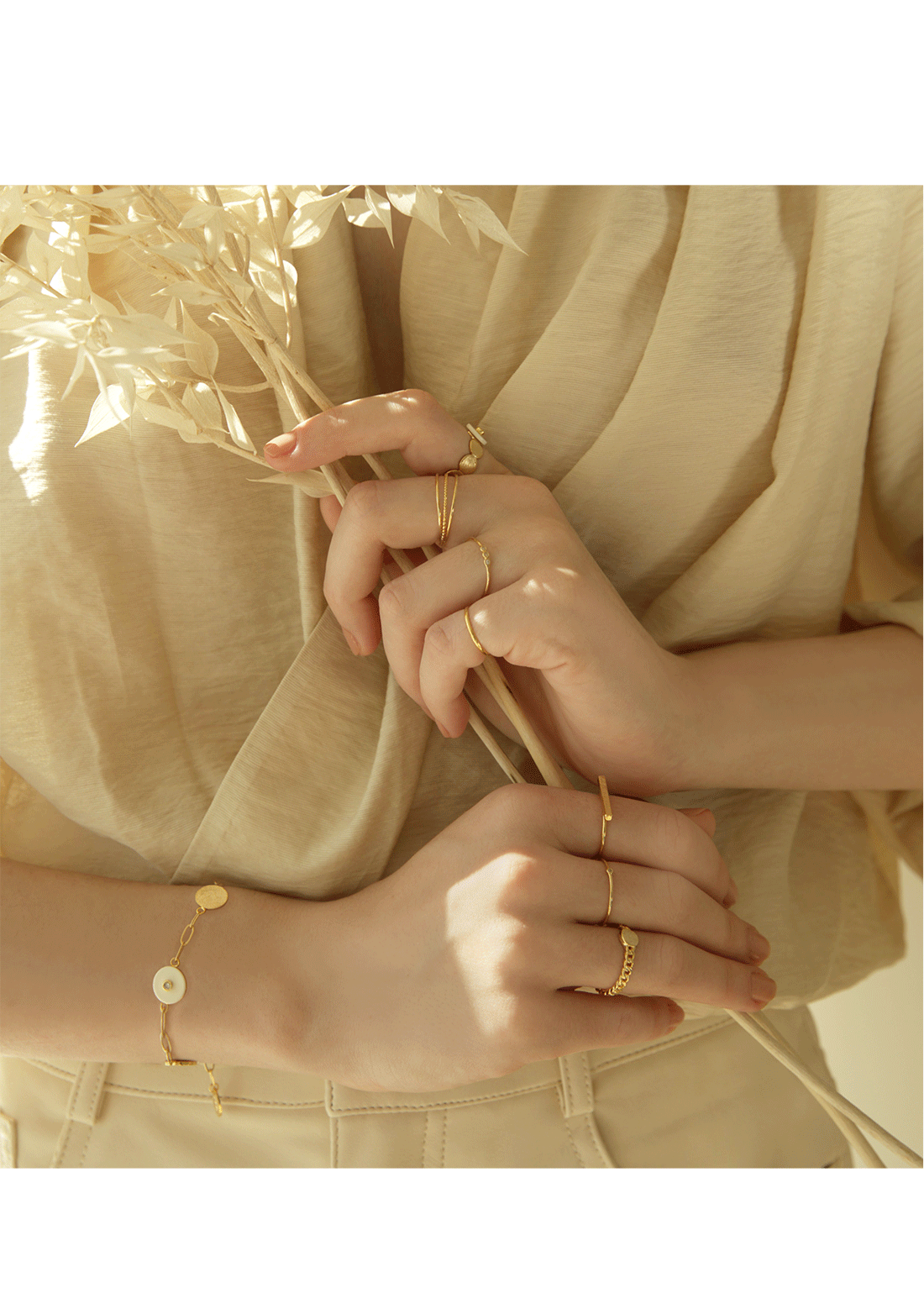 Minimalist Brass Jewelry PB003B - Favorite among K-Drama Actresses