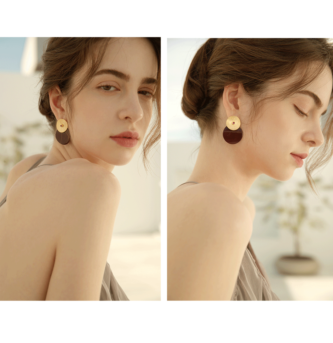 Minimalist Brass Jewelry PB007E - Favorite among K-Drama Actresses