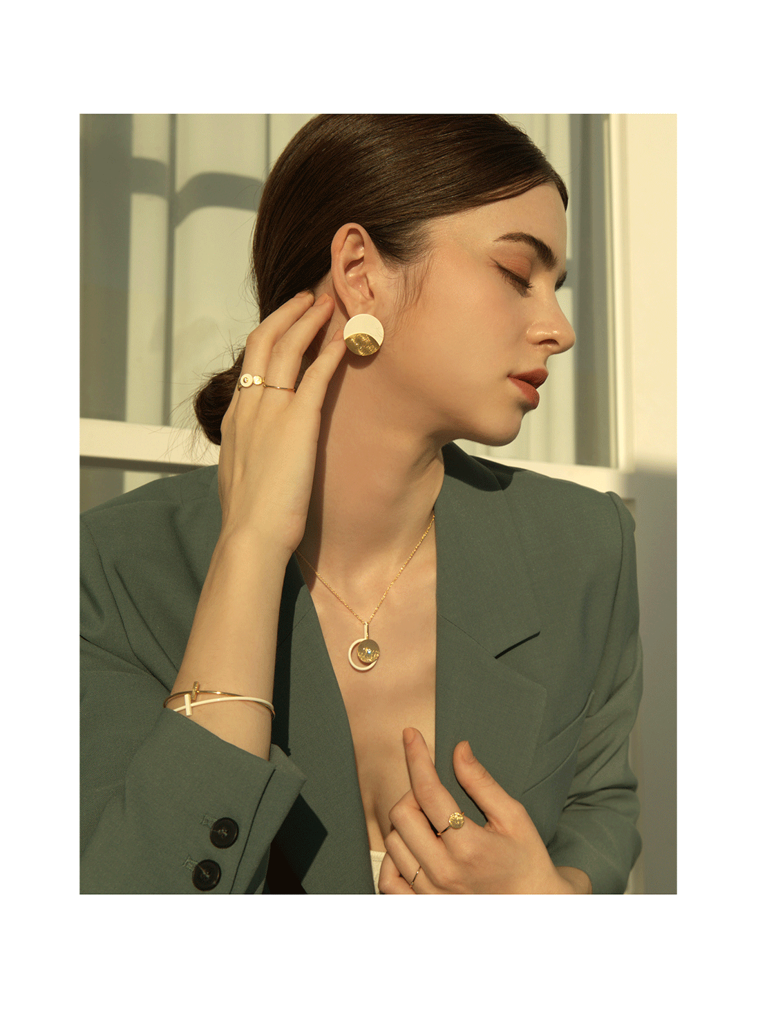 Minimalist Brass Jewelry PB007N - Favorite among K-Drama Actresses