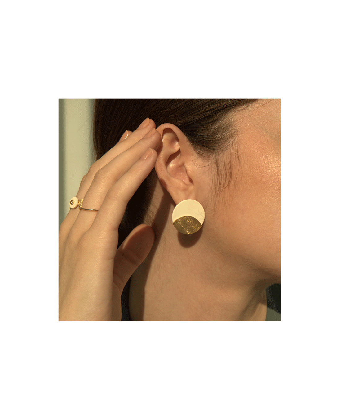 Minimalist Brass Jewelry PB010E - Favorite among K-Drama Actresses