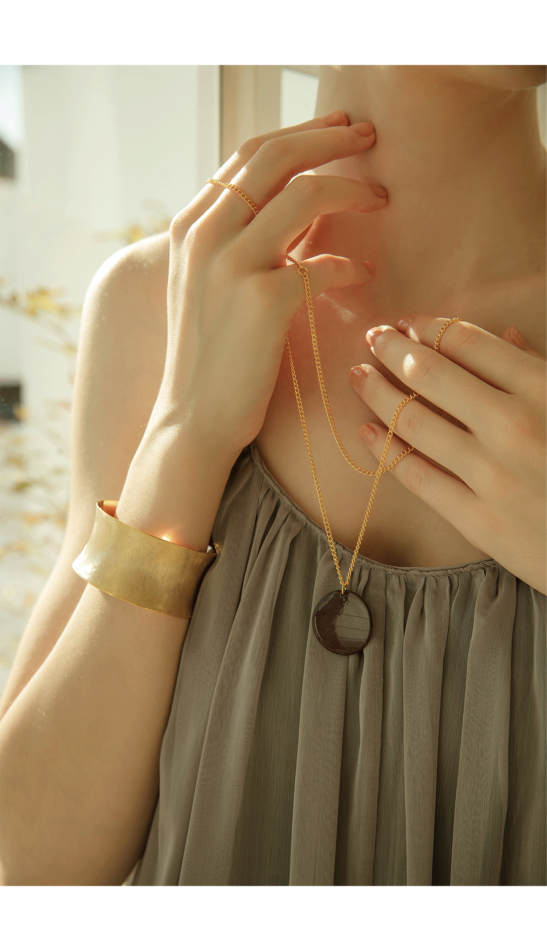 Minimalist Brass Jewelry PB012N - Favorite among K-Drama Actresses
