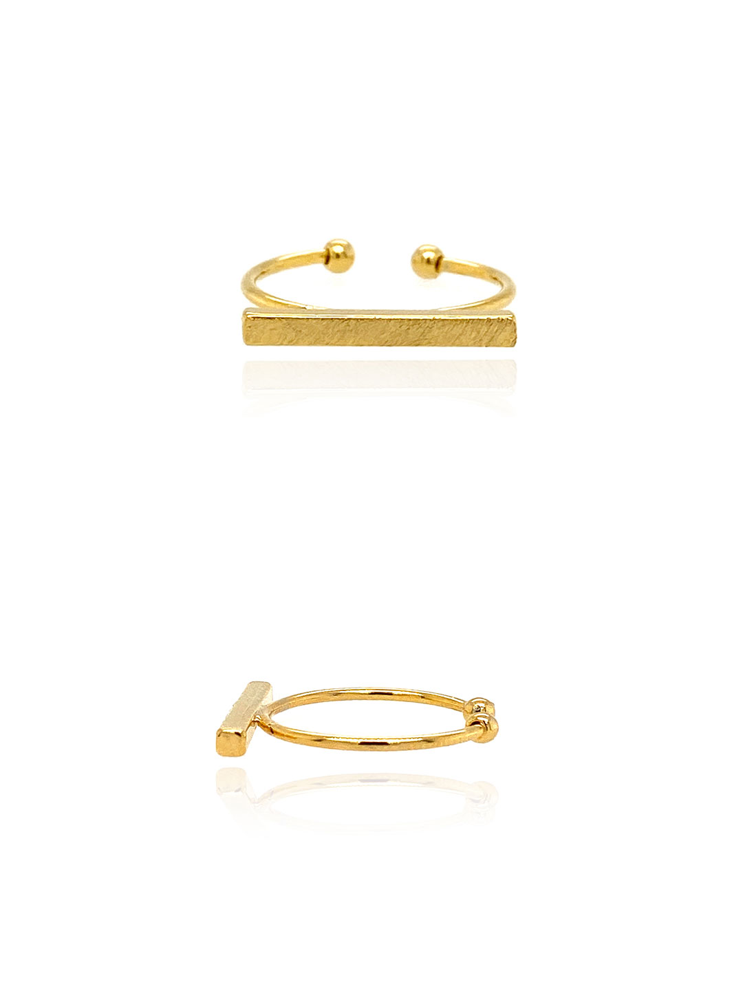 Minimalist Brass Jewelry PB015-1R - Favorite among K-Drama Actresses