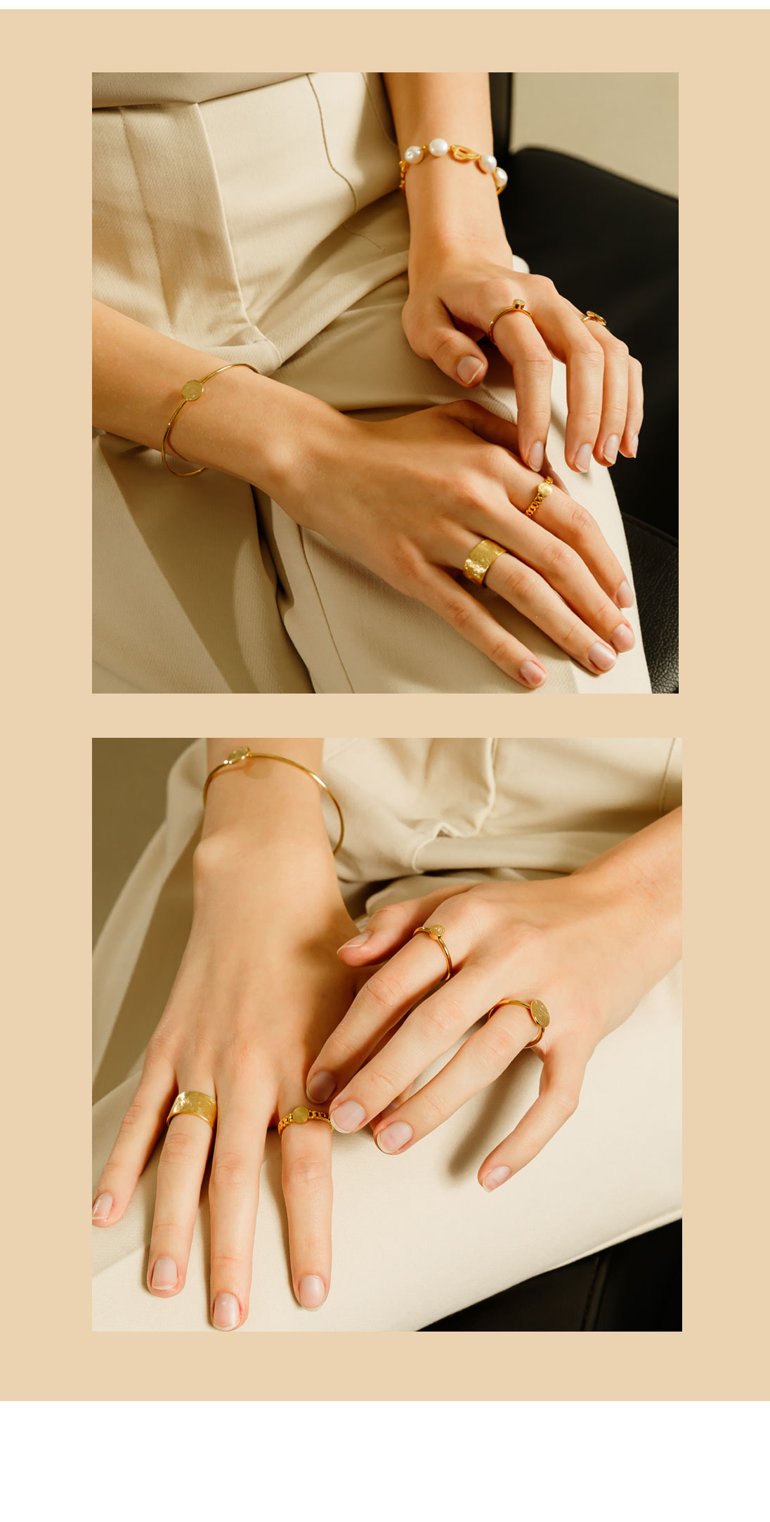 Minimalist Brass Jewelry PB017R - Favorite among K-Drama Actresses
