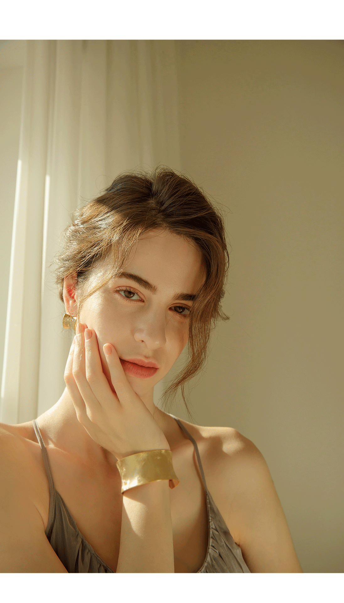 Minimalist Brass Jewelry PB021E - Favorite among K-Drama Actresses