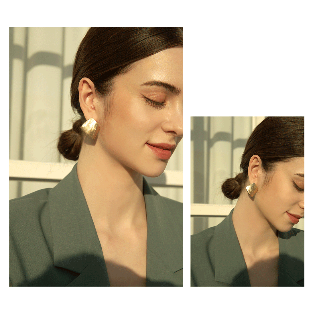 [Celeb Pick] Mono Earrings PB022E PB022E Styling Look - Global B2B Wholesale Accessory