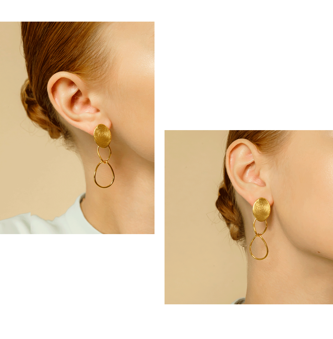 Minimalist Brass Jewelry PB023E - Favorite among K-Drama Actresses
