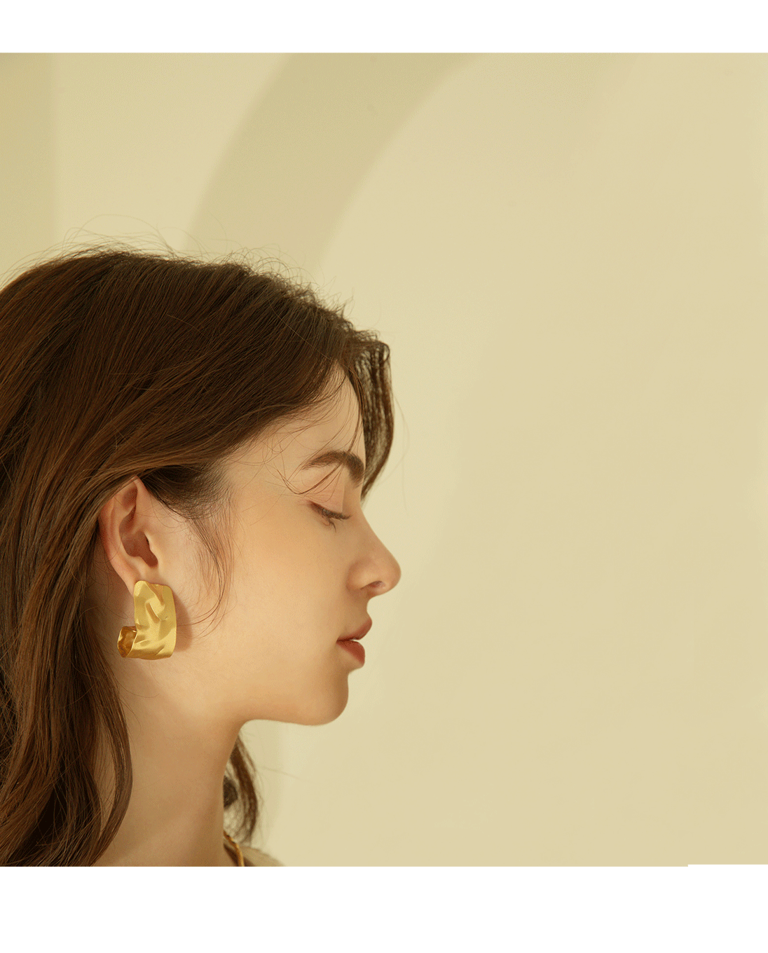 Minimalist Brass Jewelry PB031E - Favorite among K-Drama Actresses