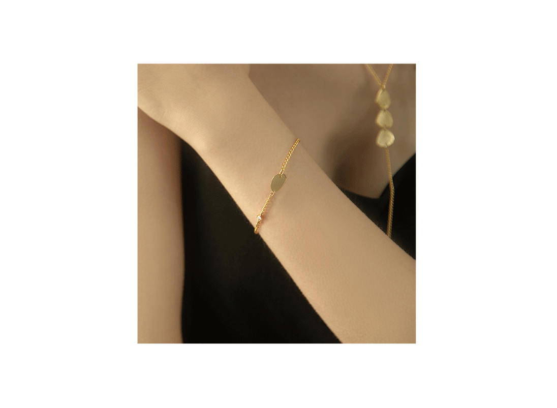 Minimalist Brass Jewelry PB035-1B - Favorite among K-Drama Actresses