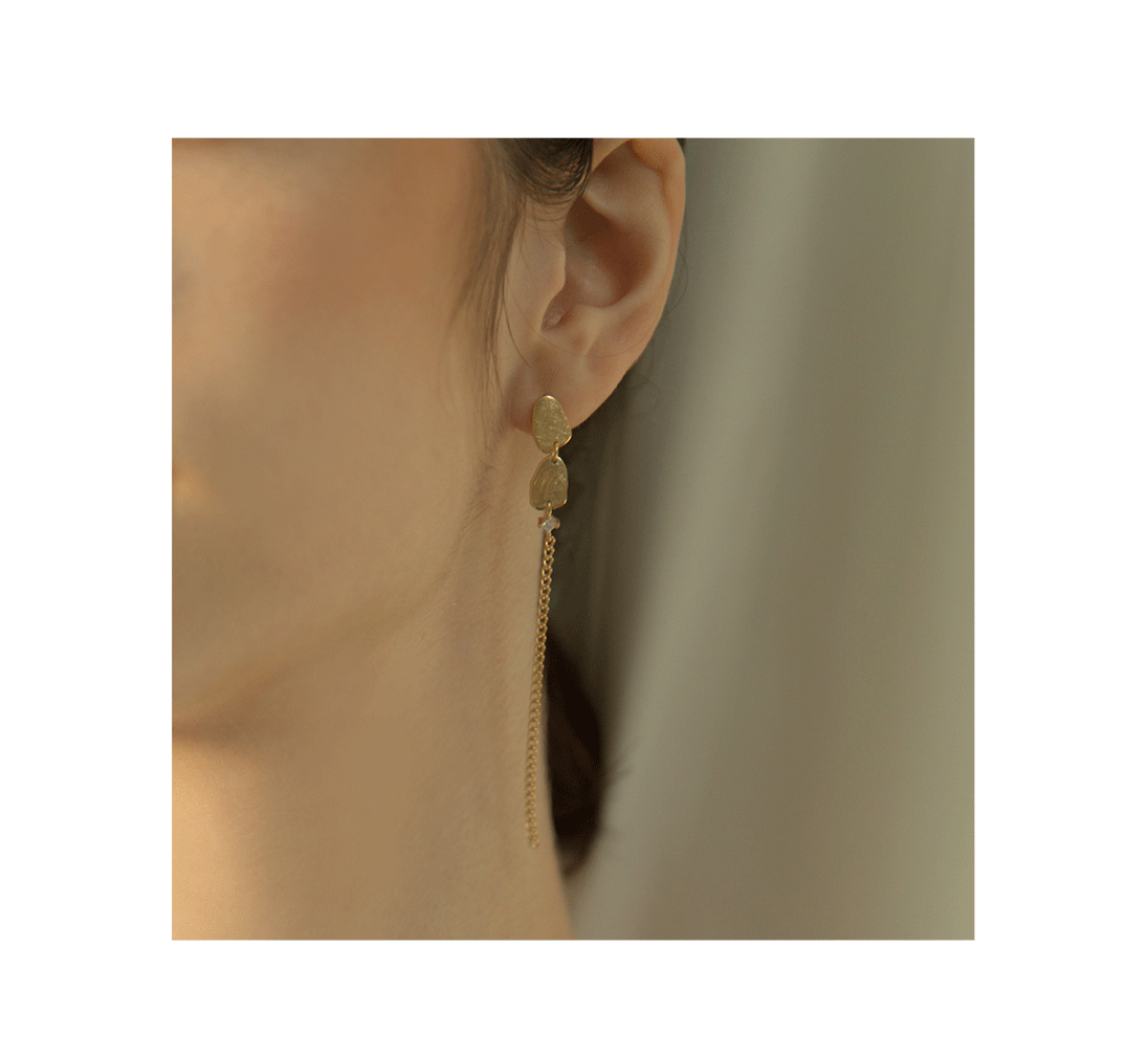 Minimalist Brass Jewelry PB035E - Favorite among K-Drama Actresses