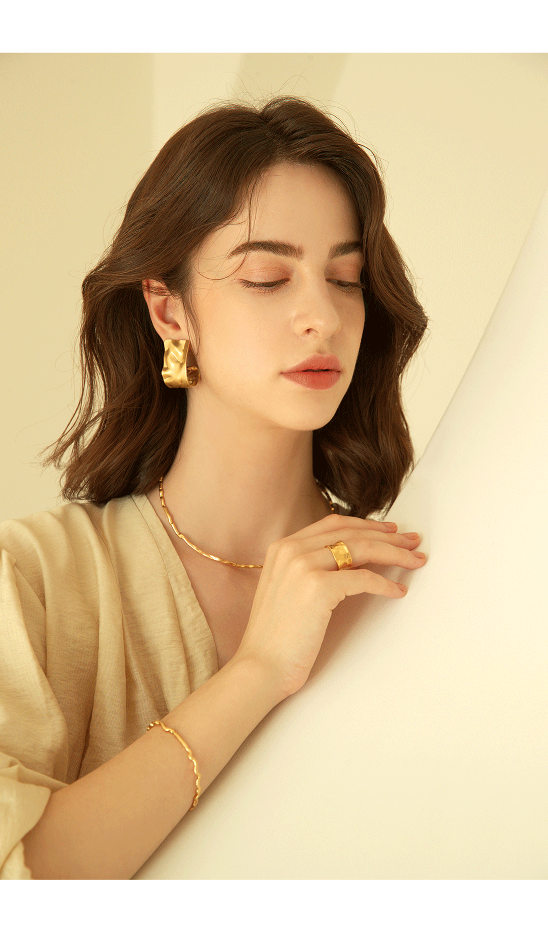 Minimalist Brass Jewelry PB036N - Favorite among K-Drama Actresses