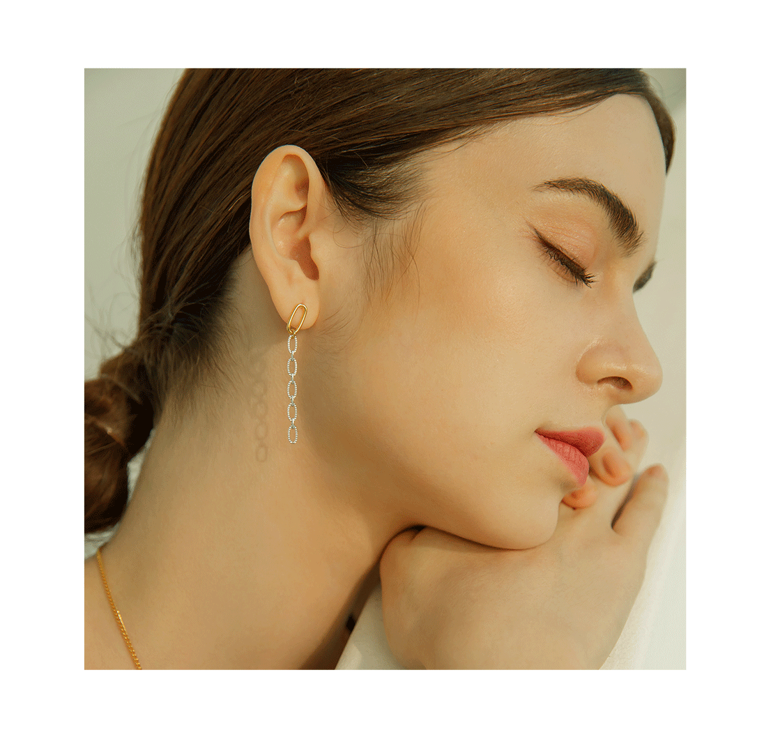 Minimalist Brass Jewelry PB038E - Favorite among K-Drama Actresses