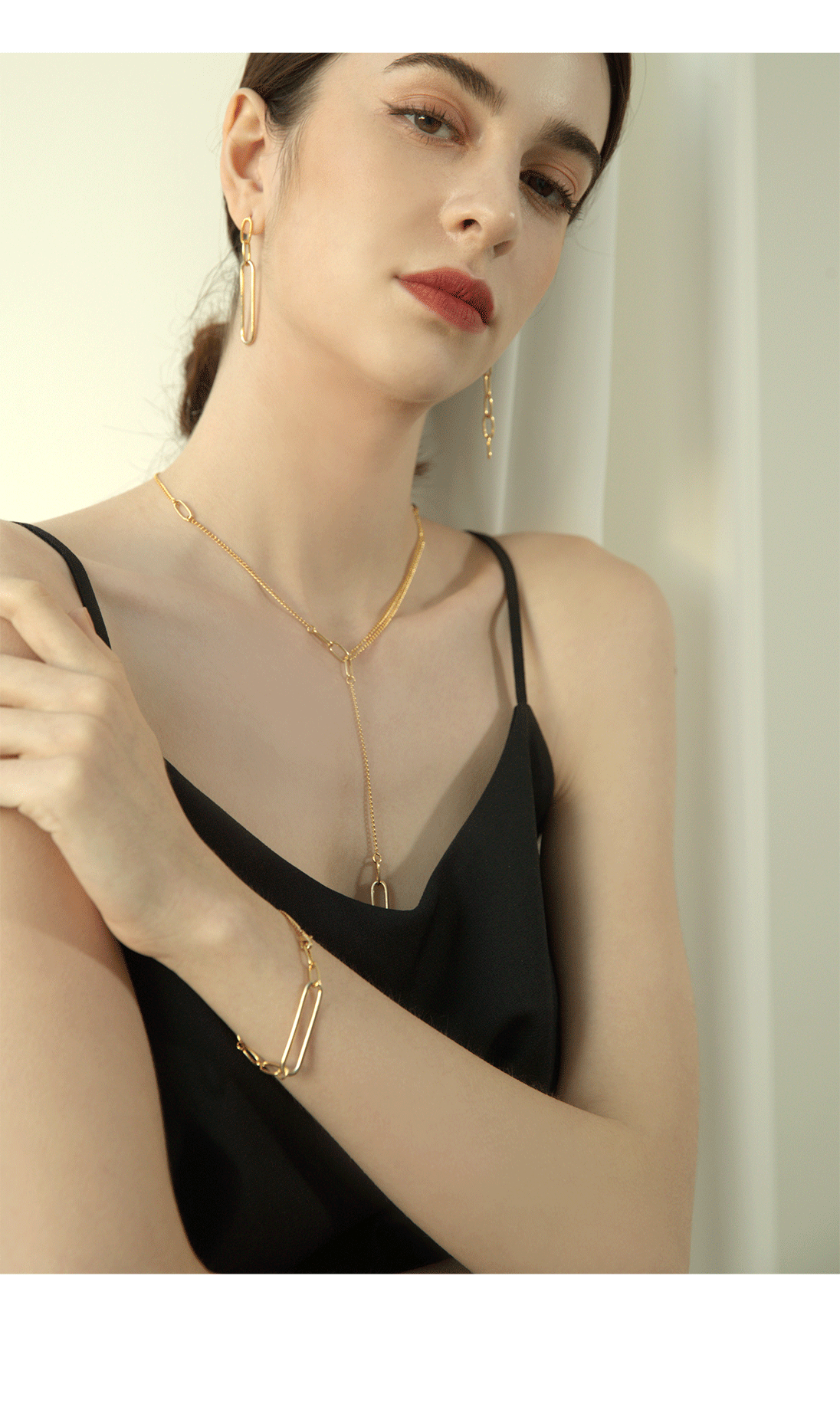 Minimalist Brass Jewelry PB039B - Favorite among K-Drama Actresses