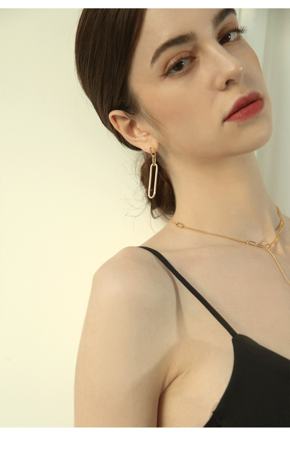Minimalist Brass Jewelry PB039E - Favorite among K-Drama Actresses
