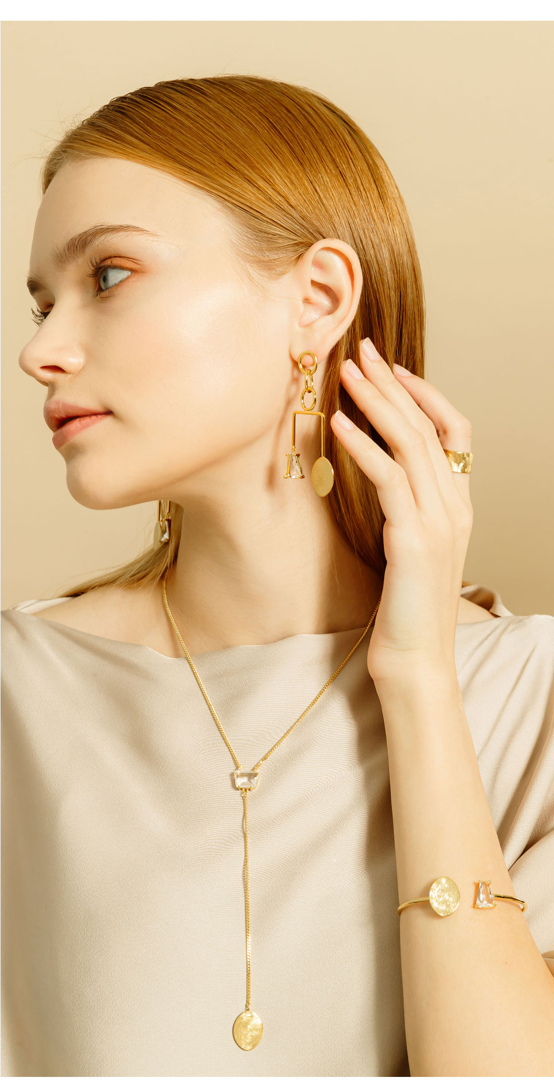 Minimalist Brass Jewelry PB040B - Favorite among K-Drama Actresses