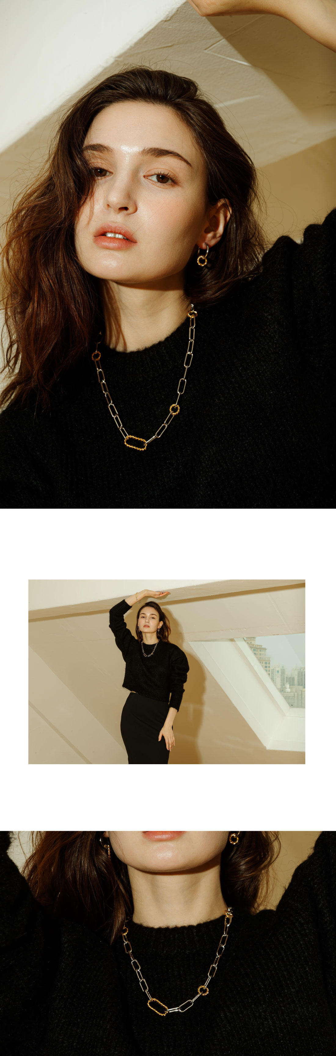 Minimalist Brass Jewelry PB043N - Favorite among K-Drama Actresses