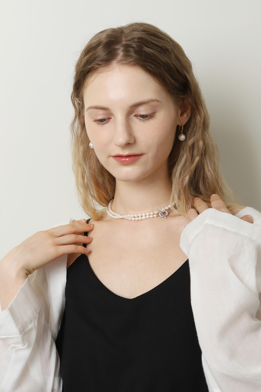 Minimalist Fresh Water Pearl Jewelry PB045-5N - Favorite among K-Drama Actresses