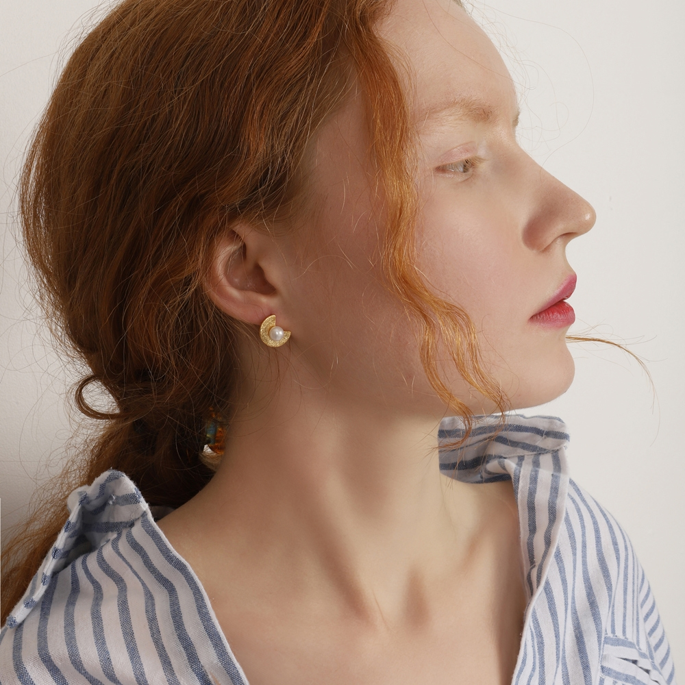 Minimalist Fresh Water Pearl Jewelry PB069E - Favorite among K-Drama Actresses