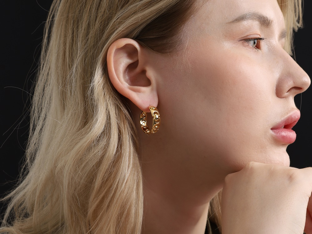 Minimalist Brass Jewelry PB106E - Favorite among K-Drama Actresses