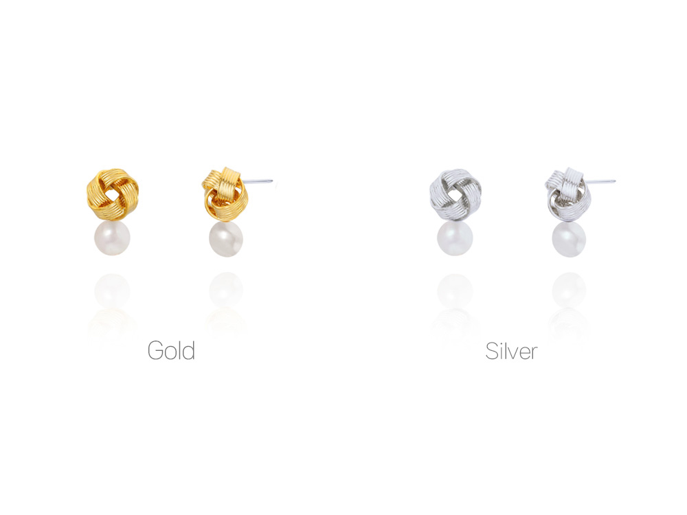 Ozel PB127E Premium Craftsmanship - Fresh Water Pearl Wreath Earrings PB127E