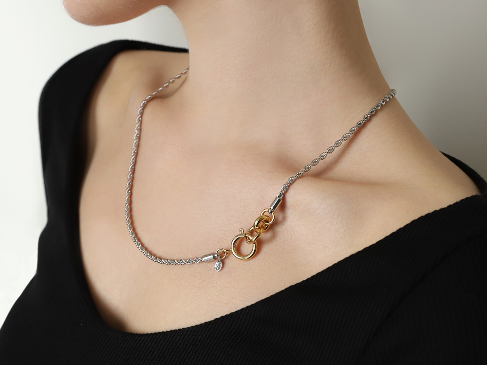 Crystal Bold Chain Necklace PB130N PB130N Styling Look - Global B2B Wholesale Accessory