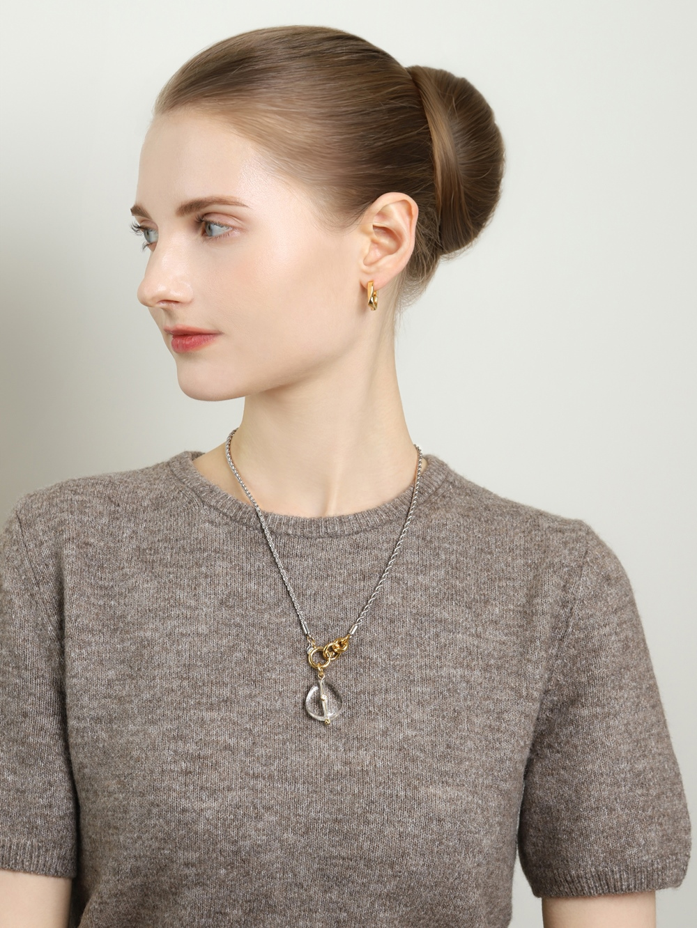 Minimalist Brass Jewelry PB130N - Favorite among K-Drama Actresses