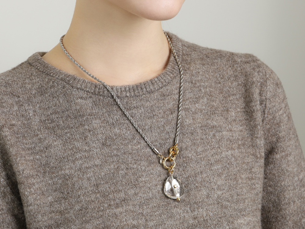 Ozel PB130N Premium Craftsmanship - Crystal Bold Chain Necklace PB130N