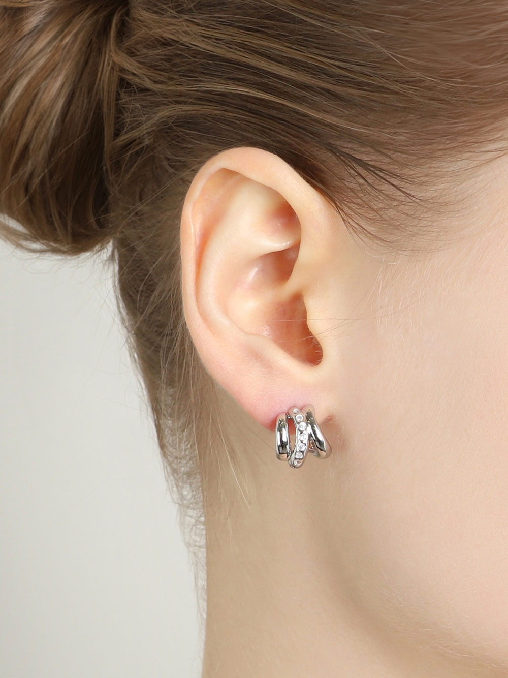 Minimalist Cubic Zirconia Jewelry PB135E - Favorite among K-Drama Actresses