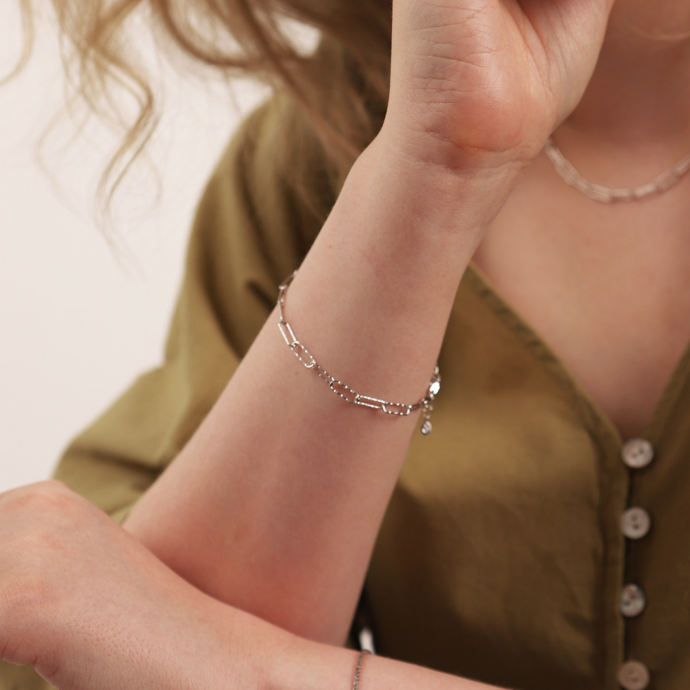 Silver925 Italy Chain Bracelet PS002B PS002B Styling Look - Global B2B Wholesale Accessory