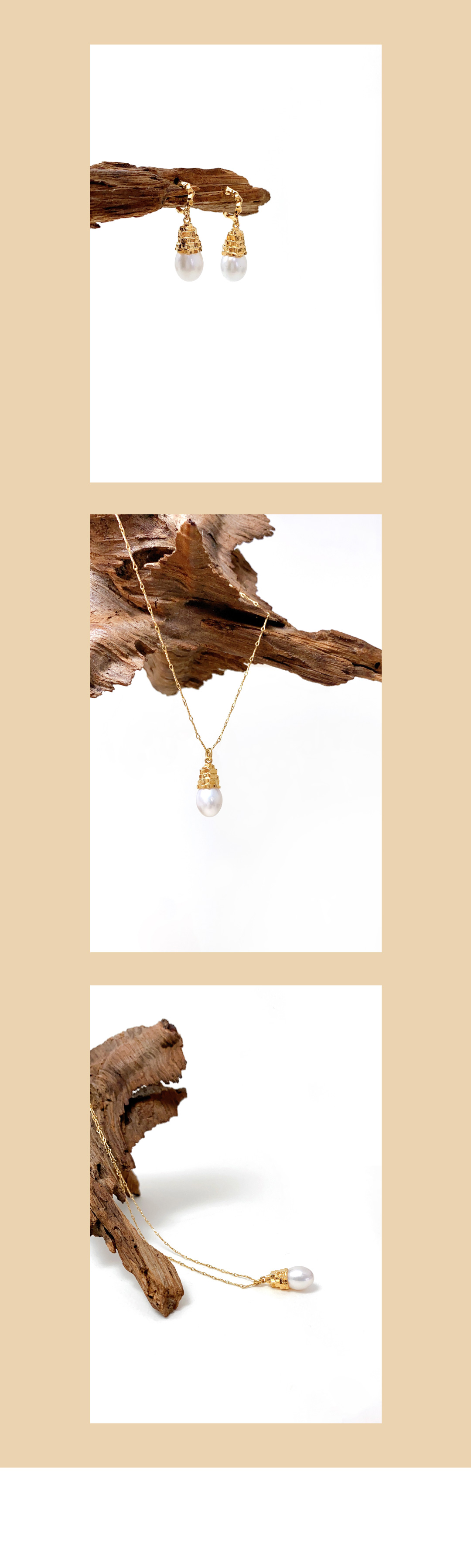 Silver925 Cliff Pearl Earrings PS009E PS009E Styling Look - Global B2B Wholesale Accessory