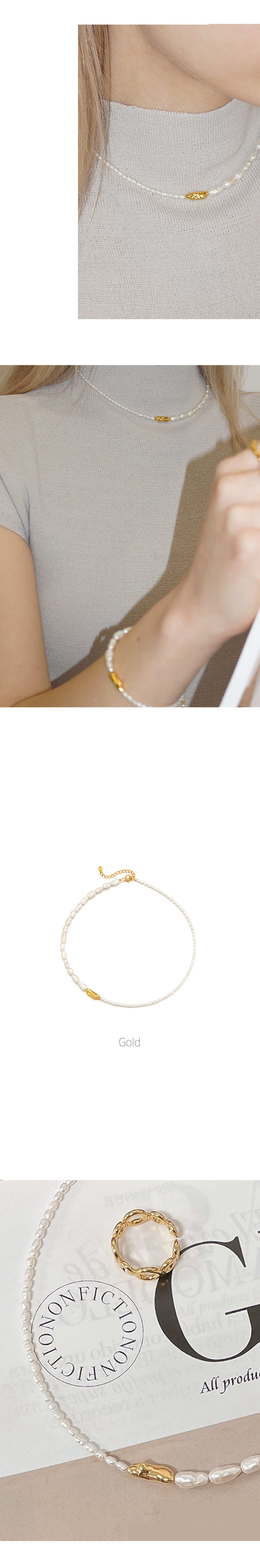 [Celeb Pick] Silver925 Kiesel Fresh Water Pearl Necklace PS010N PS010N Styling Look - Global B2B Wholesale Accessory