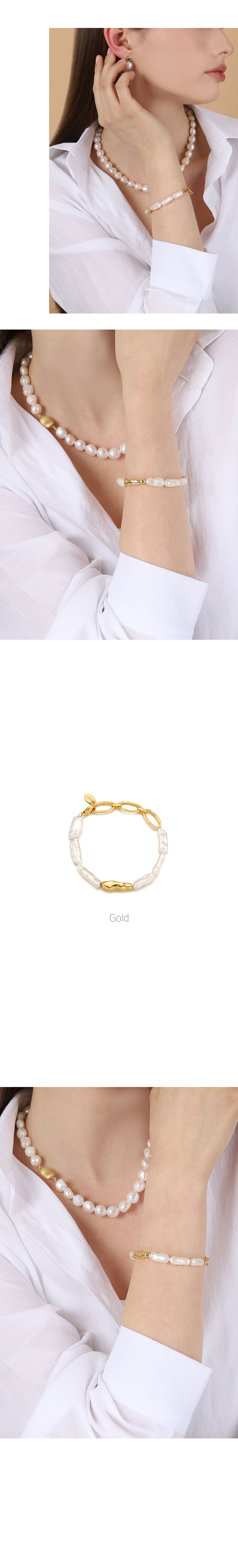 Silver925 Kiesel II Fresh Water Pearl Bracelet PS011B PS011B Styling Look - Global B2B Wholesale Accessory