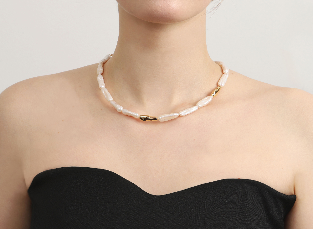 Silver925 Kiesel II Fresh Water Pearl Necklace PS011N PS011N Styling Look - Global B2B Wholesale Accessory