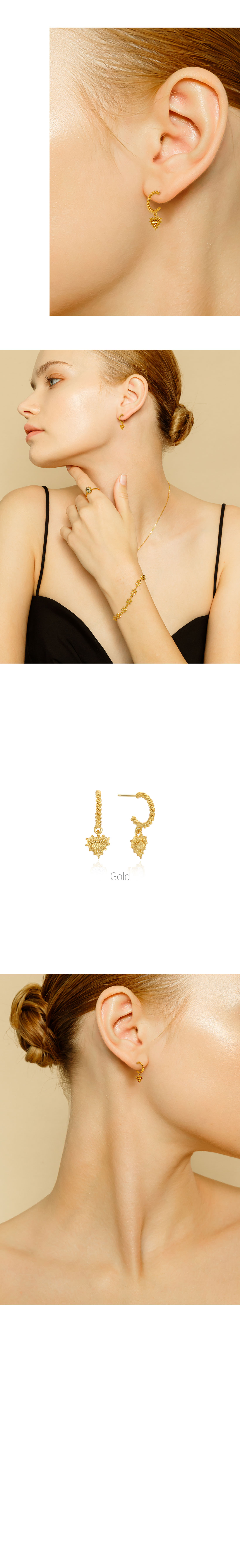 Silver925 Ancient ♡ Earrings PS014E PS014E Styling Look - Global B2B Wholesale Accessory