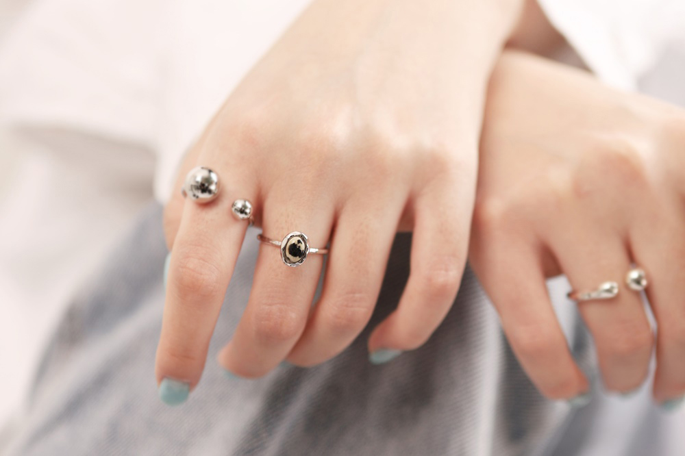 Ozel PS015R Premium Craftsmanship - [Custom] [Celeb Pick] Silver925 Dalmatian Ring PS015R