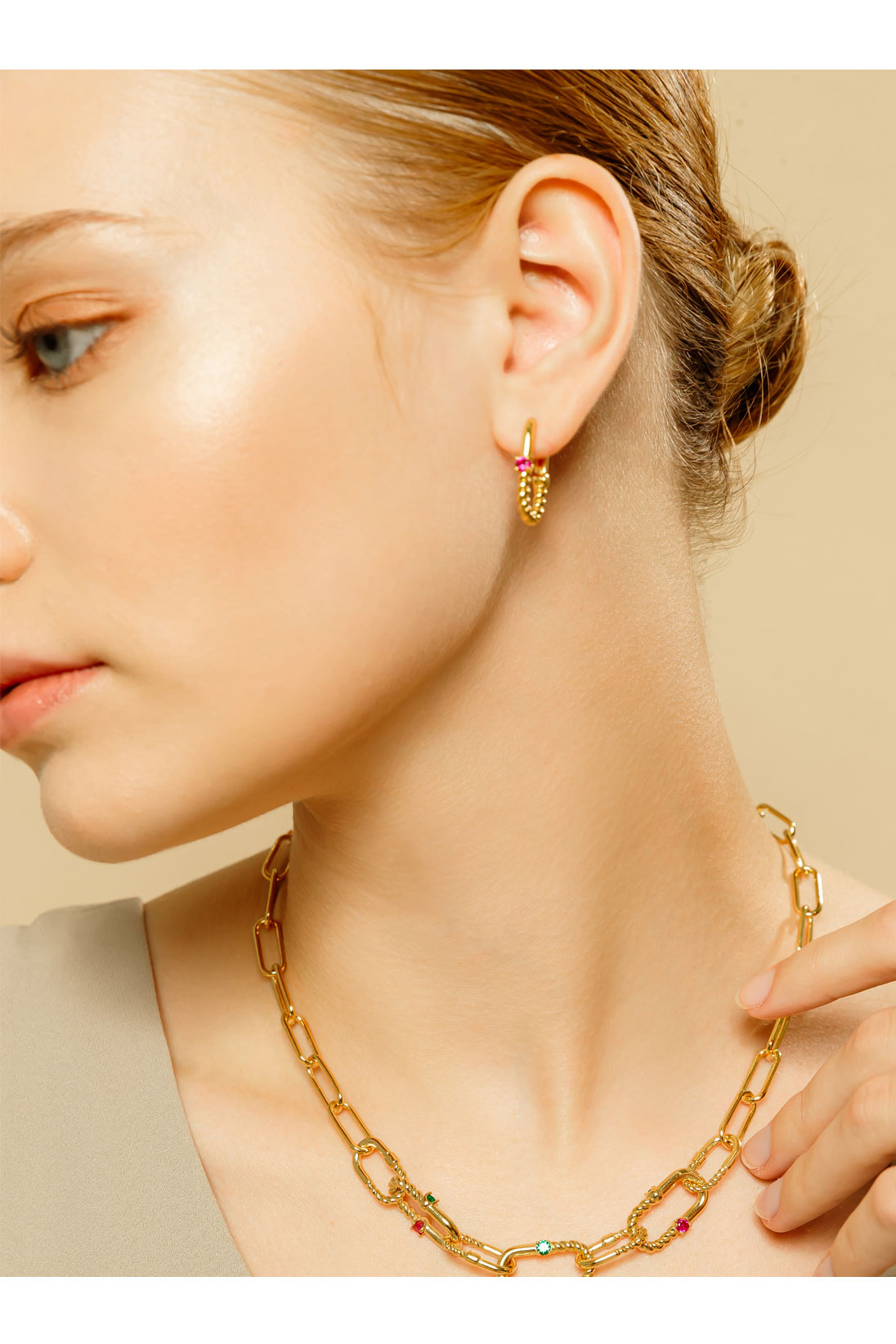 Ozel PS019-1E Premium Craftsmanship - [Celeb Pick] Silver925 Ellipse line Earrings PS019-1E