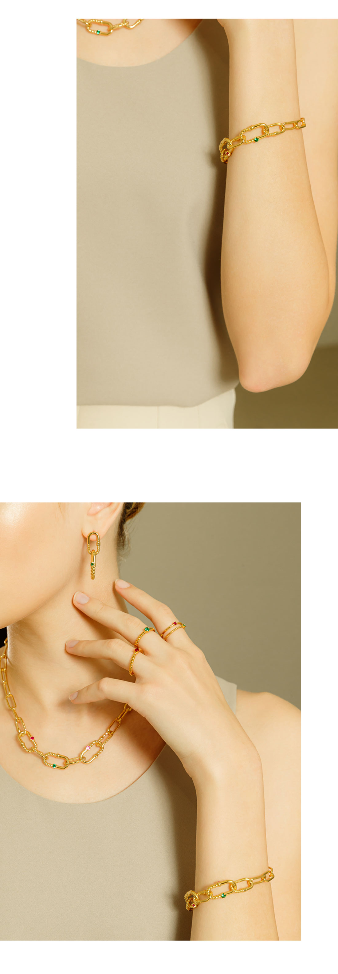 Silver925 Ellipse Bracelet PS019B PS019B Styling Look - Global B2B Wholesale Accessory