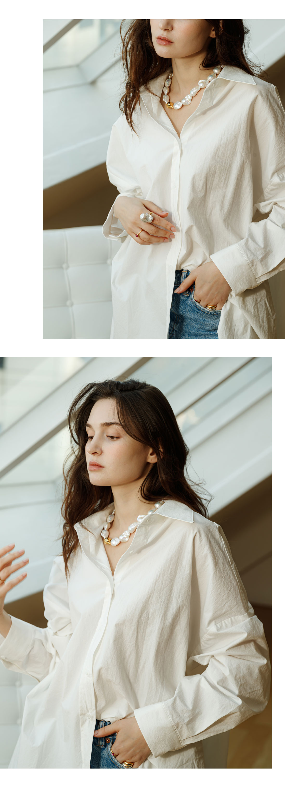 Ozel PS023-1N Premium Craftsmanship - Silver925 Baroque Nube II Necklace PS023-1N