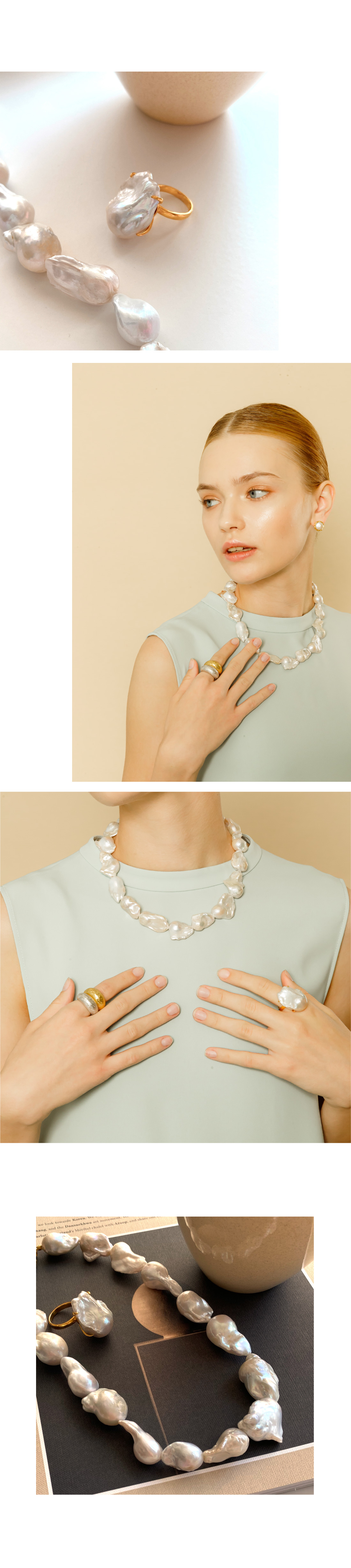 Silver925 Baroque Nube Necklace PS023N PS023N Styling Look - Global B2B Wholesale Accessory
