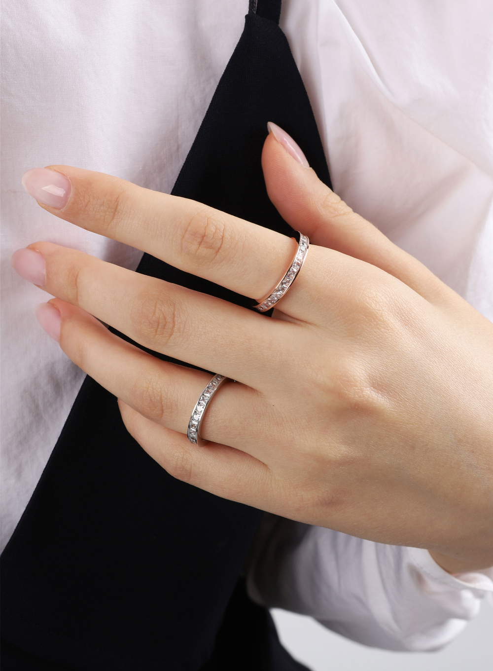 [Custom] Silver925 Square CZ Setting Ring PS034R PS034R Styling Look - Global B2B Wholesale Accessory