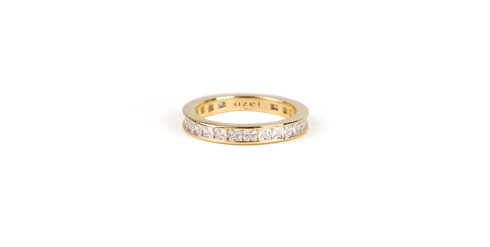 Ozel PS034R Premium Craftsmanship - [Custom] Silver925 Square CZ Setting Ring PS034R