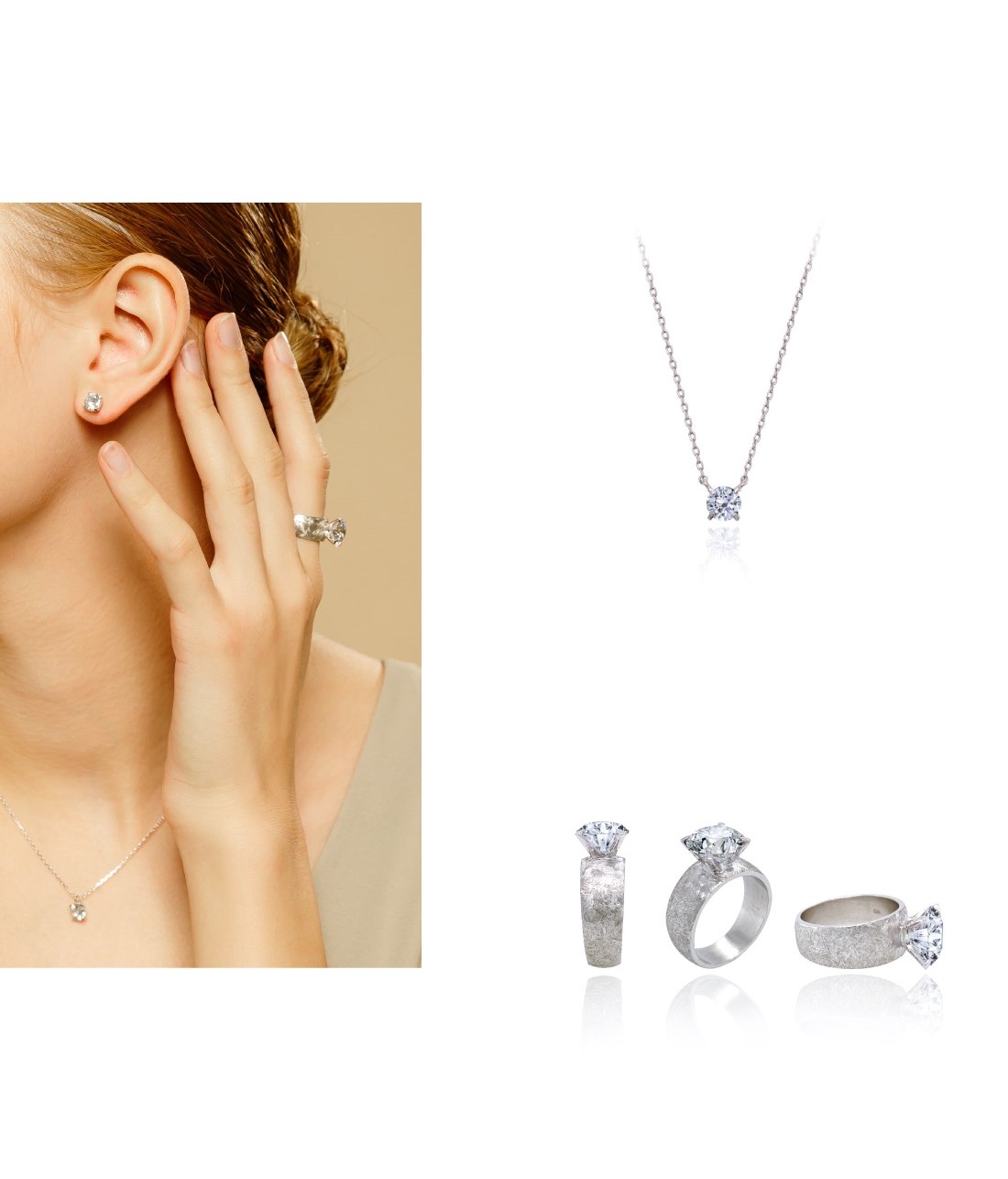 Ozel PS037E Premium Craftsmanship - [Celeb Pick] Silver925 Ozel Prong 0.5ct Set PS037E,PS037N_5mm