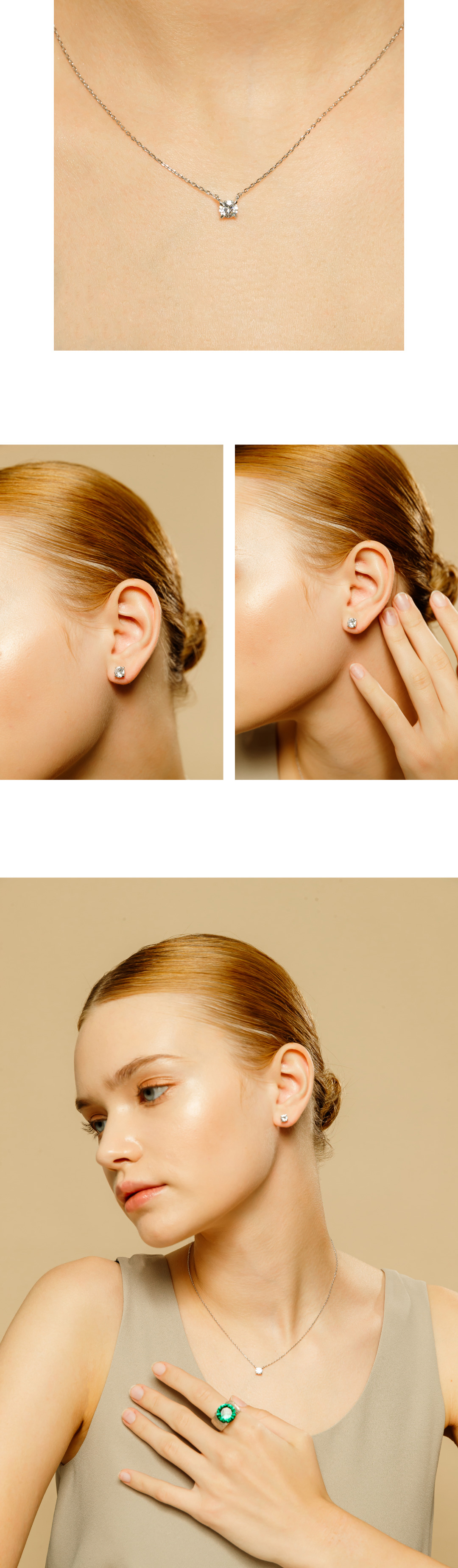 Minimalist Silver925 Jewelry PS037E - Favorite among K-Drama Actresses