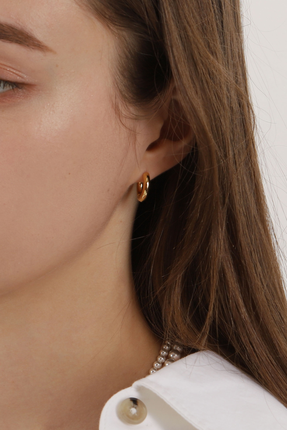 Silver925 Basic Hoop Earrings PS073E PS073E Styling Look - Global B2B Wholesale Accessory