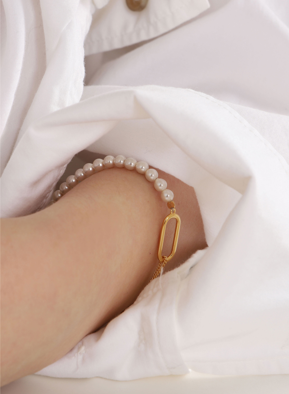 Silver925 Pearl Mix Bracelet PS074B PS074B Styling Look - Global B2B Wholesale Accessory
