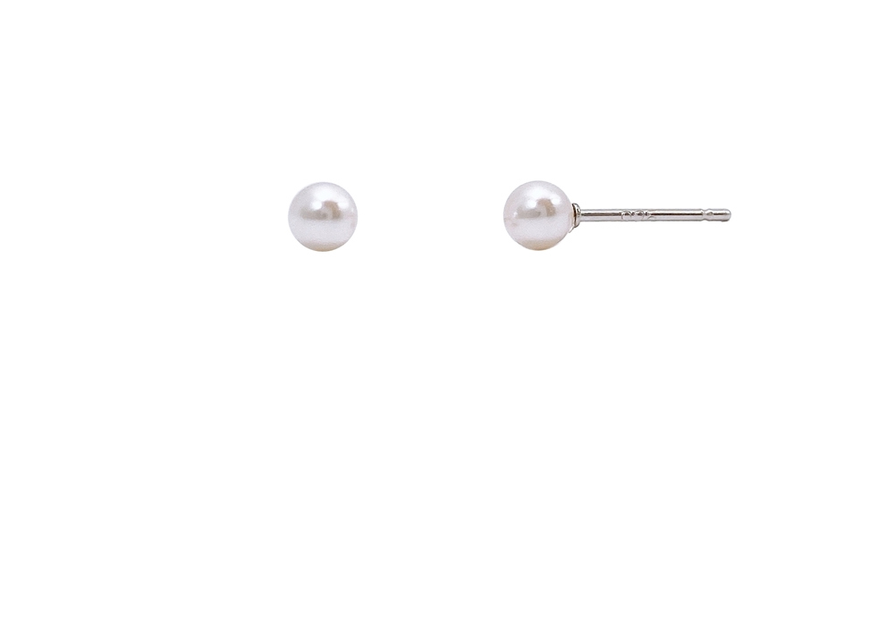 Ozel PS083E Premium Craftsmanship - Silver925 SW Pearl Earrings 8mm PS083E