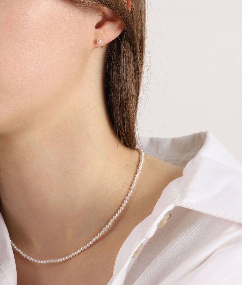 Minimalist Silver925, Swarovski Pearl Jewelry PS083E - Favorite among K-Drama Actresses
