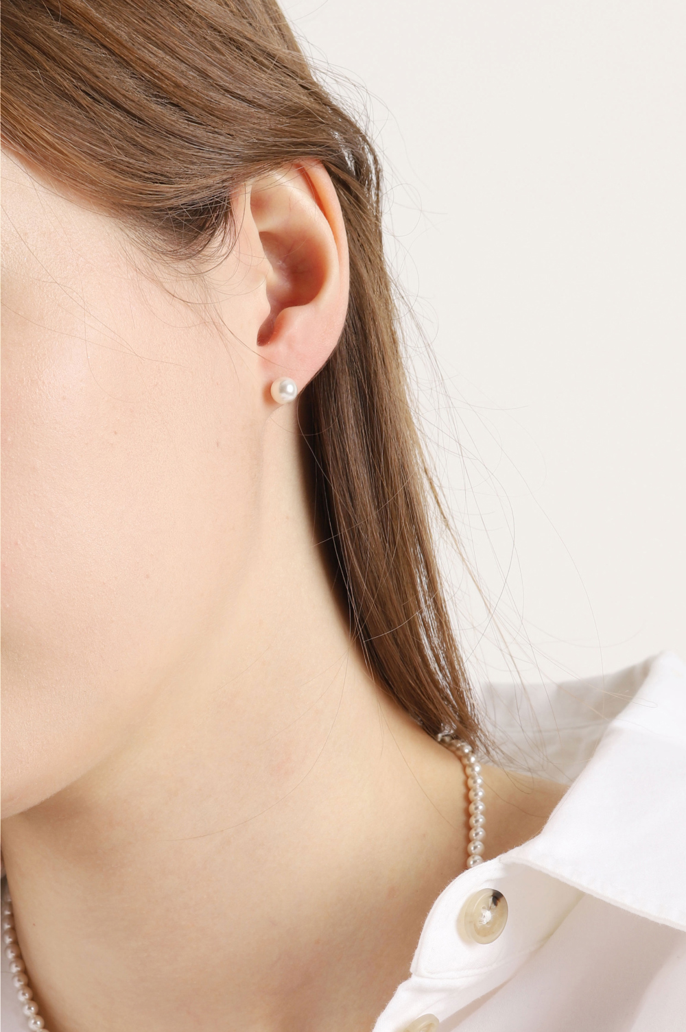 Minimalist Silver925, Swarovski Pearl Jewelry PS083E - Favorite among K-Drama Actresses